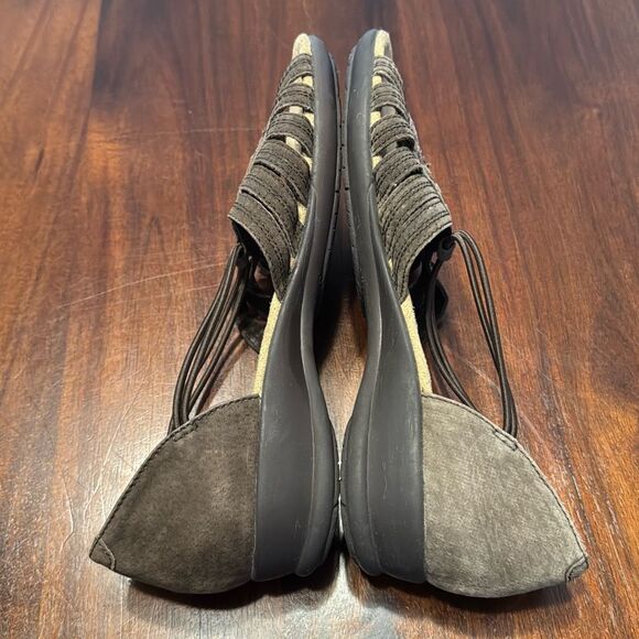 Earth Spirit Miranda Brown Suede Low Wedge Sandals Women’s US 8 EU 40 - Picture 6 of 8